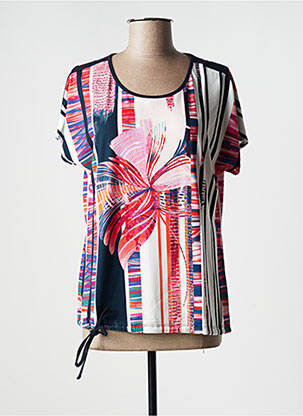 T-shirt stretch manches courtes rouge PAUPORTÉ femme
