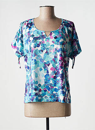 T-shirt coupe droite manches courtes bleu PAUPORTÉ femme