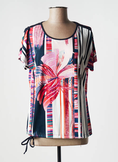 T-shirt stretch manches courtes rouge PAUPORTÉ femme