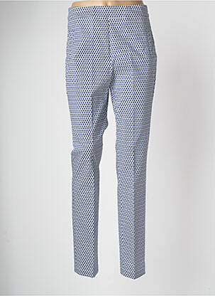 Pantalon slim taille élastique taille haute bleu WEINBERG femme