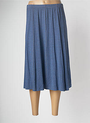 Jupe mi-longue coupe évasée bleu PAUPORTÉ femme