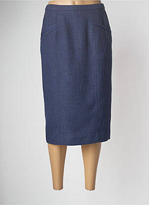 Jupe mi-longue taille normale bleu PAUPORTÉ femme