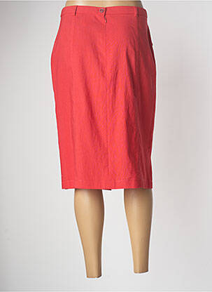 Jupe mi-longue coupe droite rouge PAUPORTÉ femme