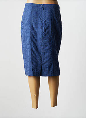 Jupe mi-longue taille à pinces bleu PAUPORTÉ femme