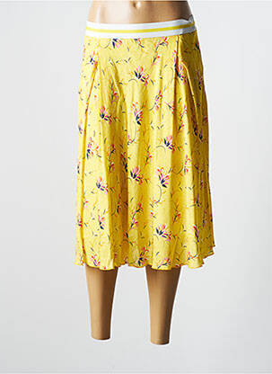 Jupe mi-longue taille normale jaune WEINBERG femme