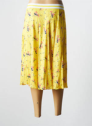 Jupe mi-longue taille normale jaune WEINBERG femme