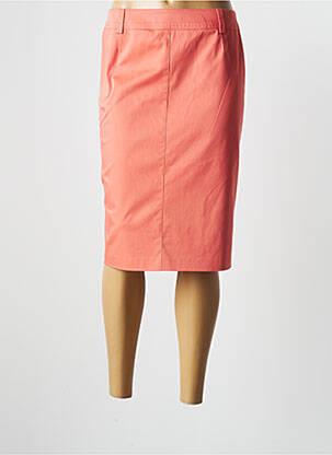 Jupe mi-longue coupe droite orange BASLER femme