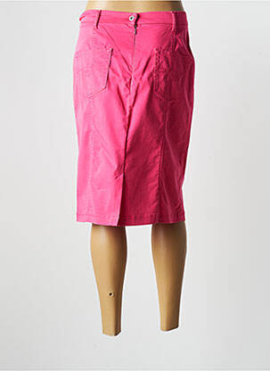 Jupe longue fermeture zippée au dos rose PAUPORTÉ femme