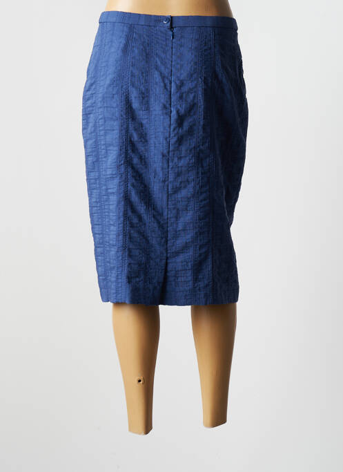Jupe mi-longue taille à pinces bleu PAUPORTÉ femme