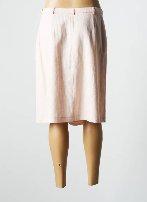 Jupe mi-longue fermeture zip latéral rose PAUPORTÉ femme