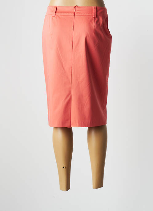 Jupe mi-longue coupe droite orange BASLER femme