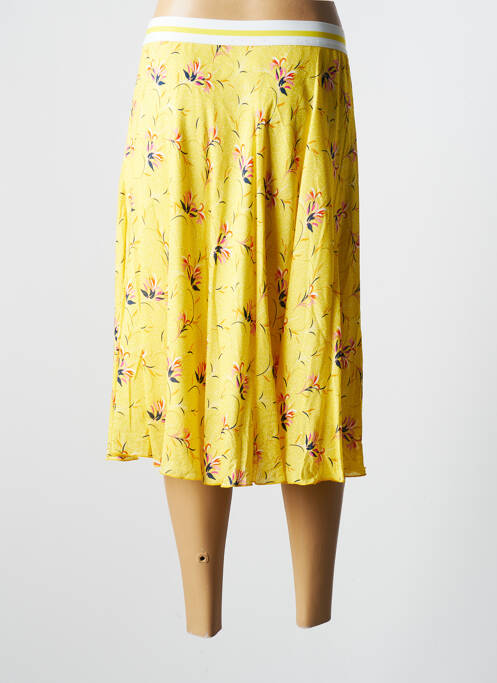Jupe mi-longue jaune WEINBERG pour femme