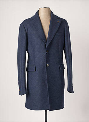Manteau long bleu PZO pour homme
