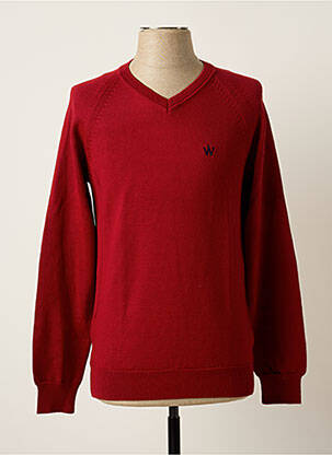 Pull rouge ARISTOW pour homme