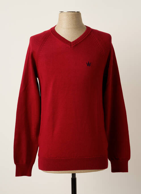 Pull rouge ARISTOW pour homme