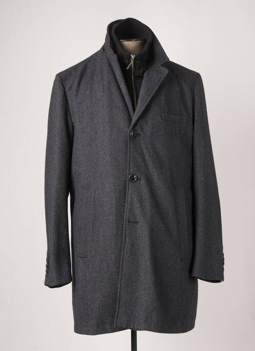 Manteau long gris RINO & PELLE pour homme