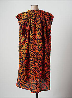 Robe mi-longue sans manche sans manche orange AMOUR femme