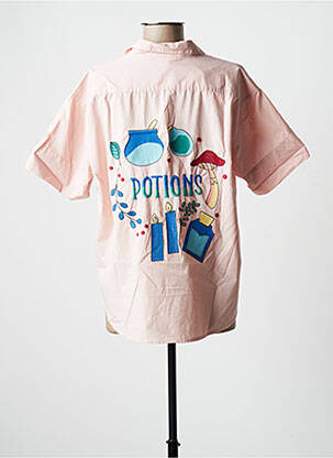 Blouse manches courtes manches courtes rose HOD femme