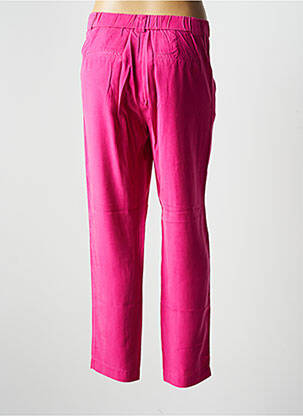 Pantalon droit tissage popeline taille normale rose YERSE femme