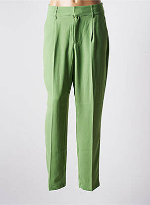 Pantalon droit coupe carotte taille haute vert CREAM femme