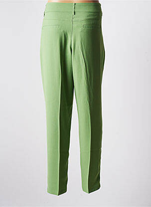 Pantalon droit tissage crêpe taille haute vert CREAM femme