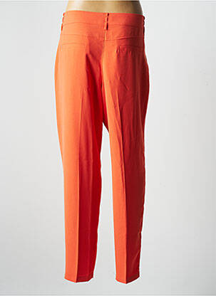Pantalon droit tissage crêpe taille haute orange CREAM femme