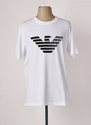 T-shirt blanc EMPORIO ARMANI pour homme