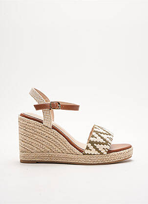 Espadrilles tissage satiné talon de 7 à 9cm vert VANESSA WU femme