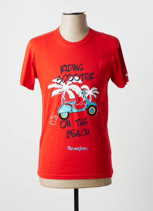 T-shirt rouge THE SURFCAR pour homme