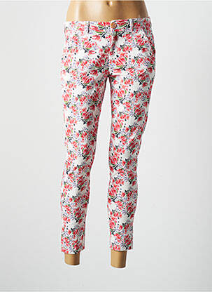 Pantalon chino tissage popeline taille normale blanc REIKO femme