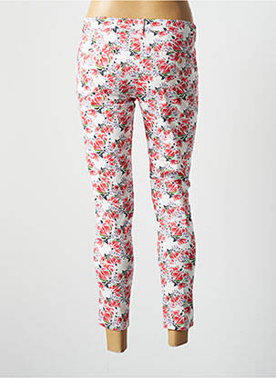 Pantalon chino tissage popeline taille normale blanc REIKO femme