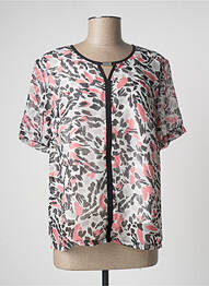 Blouse légère et transparente manches courtes noir BRANDTEX femme