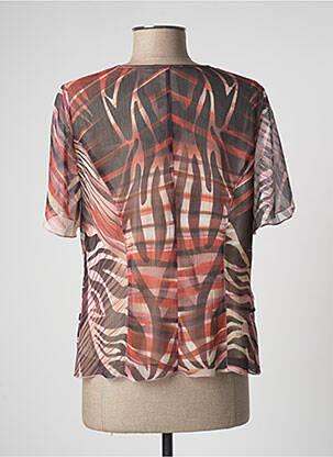 Tunique manches courtes tissage crêpe orange GUY DUBOUIS femme