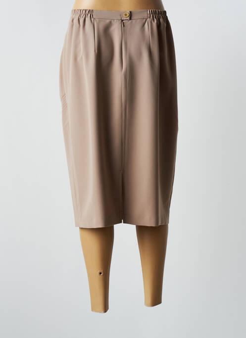 Jupe mi-longue beige GRIFFON pour femme