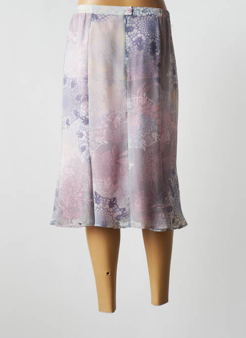 Jupe mi-longue rose GUY DUBOUIS pour femme