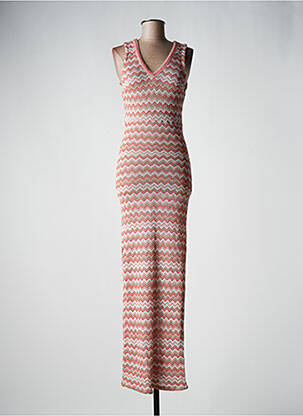 Robe longue sans manche sans manche rose PHO femme