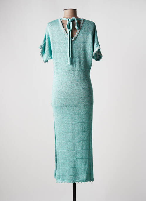 Robe mi-longue bleu PHO pour femme