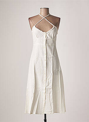 Robe mi-longue sans manche sans manche beige JENA LEE femme