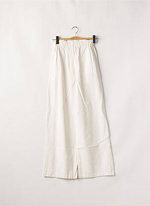 Pantalon large tissage popeline taille normale beige JENA LEE femme
