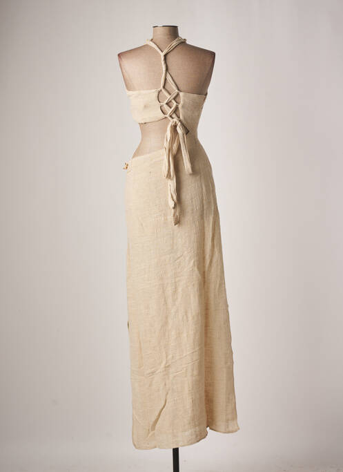 Robe longue beige CHRISTELLE pour femme