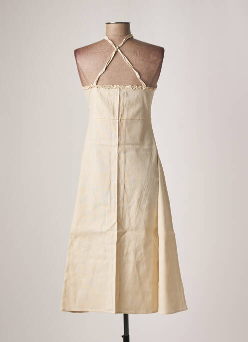 Robe mi-longue beige JENA LEE pour femme