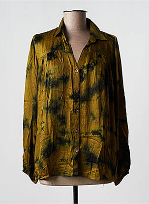 Chemisier coupe fluide manches longues vert MAISON HOTEL femme