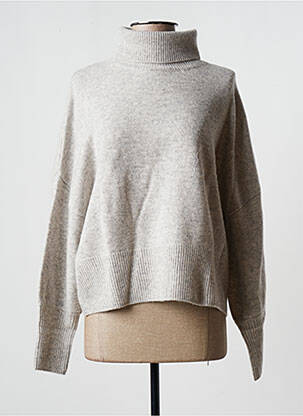 Pull col roulé gris LES TRICOTS DE LÉA pour femme