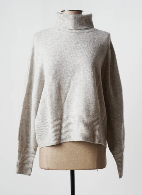 Pull col roulé gris LES TRICOTS DE LÉA pour femme