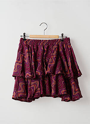 Jupe courte taille haute violet PHO femme