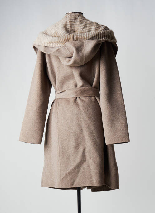 Manteau long beige LOU ANDREA pour femme