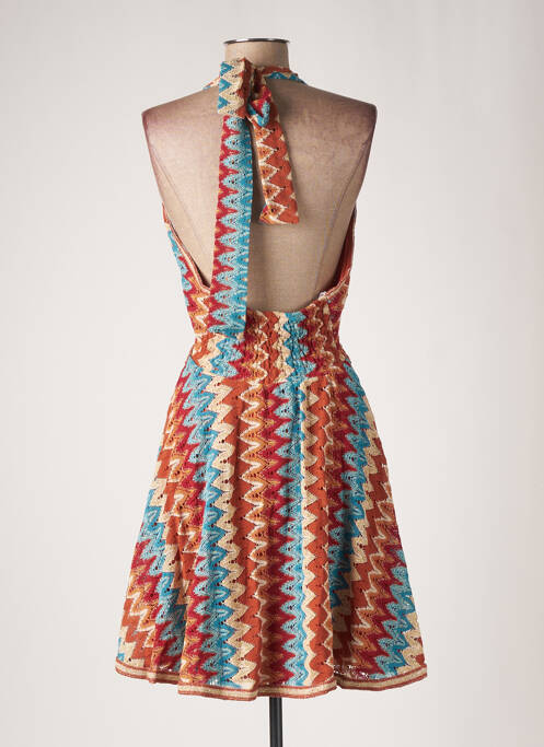 Robe courte marron PHO pour femme