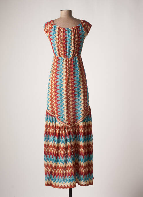 Robe longue marron PHO pour femme