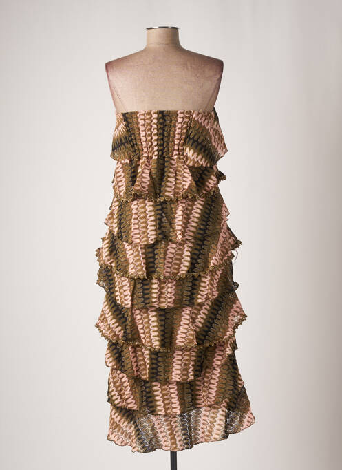 Robe mi-longue vert PHO pour femme