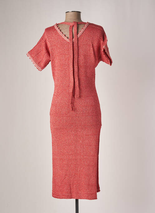 Robe mi-longue rose PHO pour femme